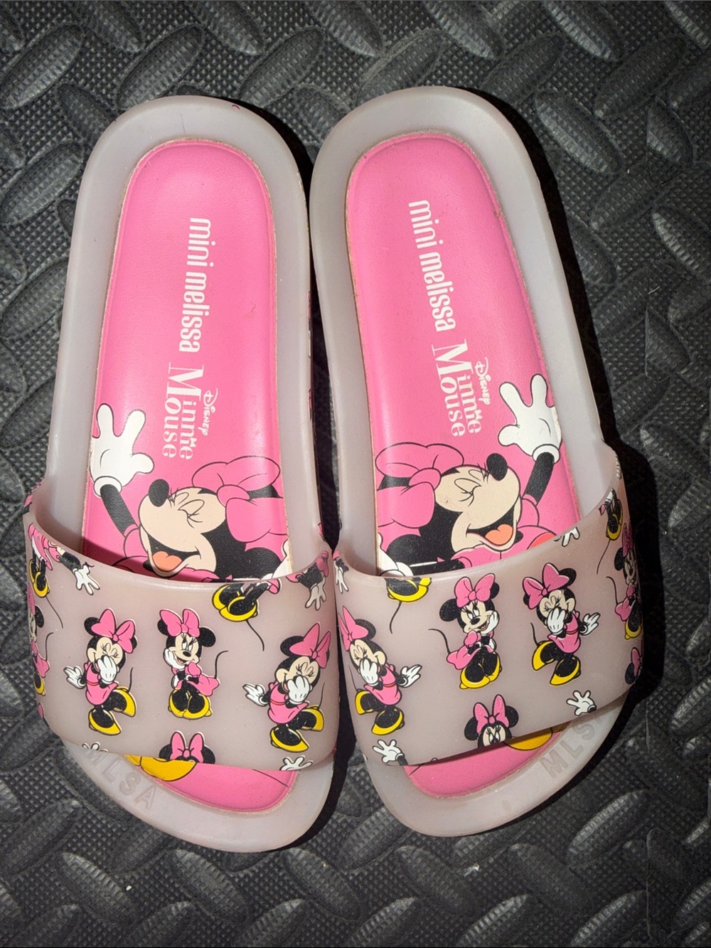 Mini Melissa Pink Minnie Mouse Slip-On Sandals